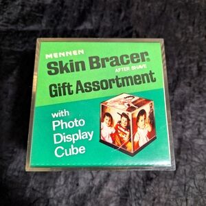 Vintage Mennen Skin Bracer Aftershave Asst With Photo Display Cube New Sealed